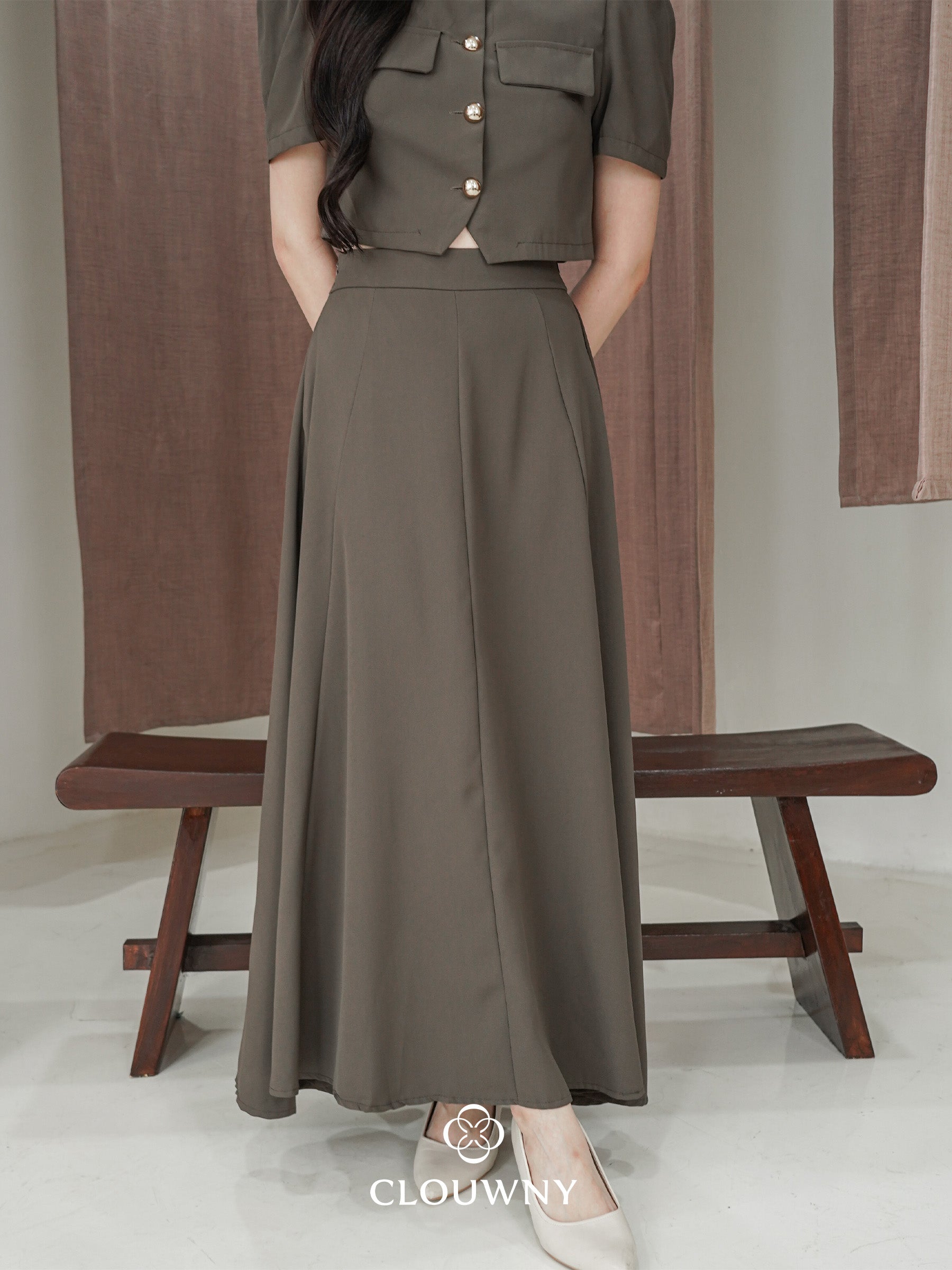 Damas Button Set - Coffee